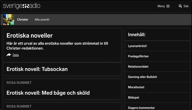 Erotiska noveller sveriges radio