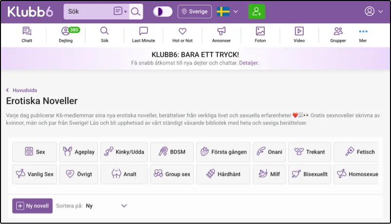 Klubb6 sexnoveller