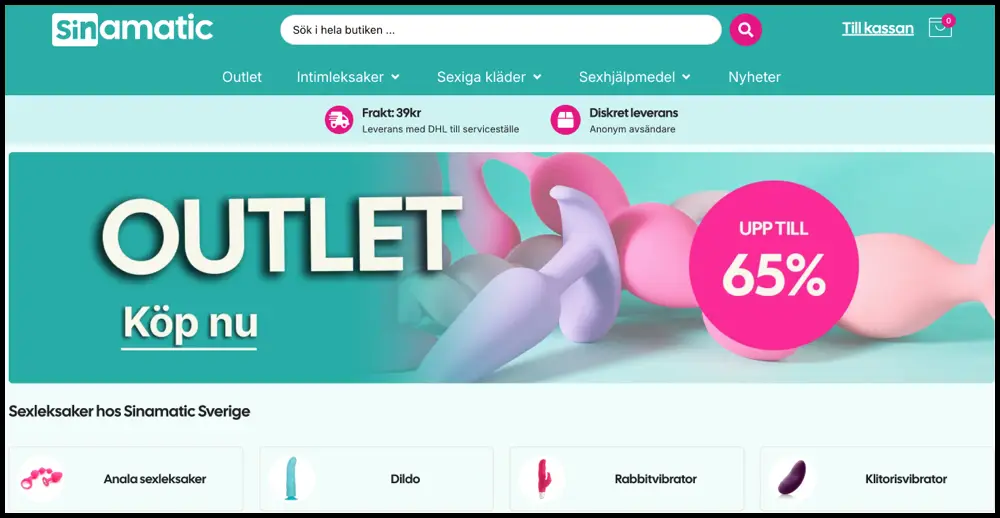 Sinamatic sexshop online