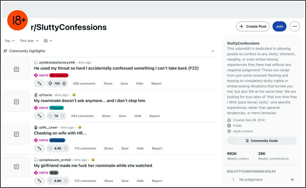 Slutty confessions sexnovell