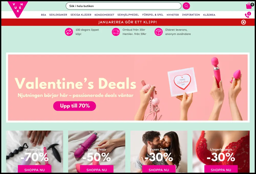 Vuxen sexbutik online