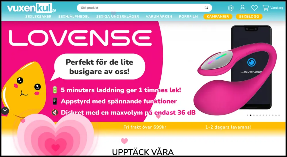Vuxenkul sexshop online