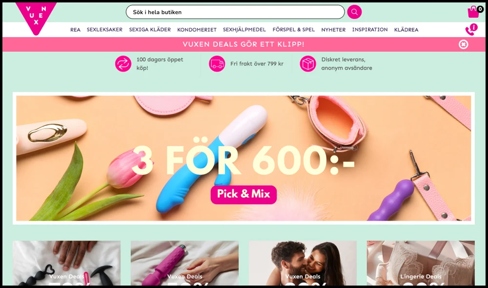 Vuxen sexbutik online